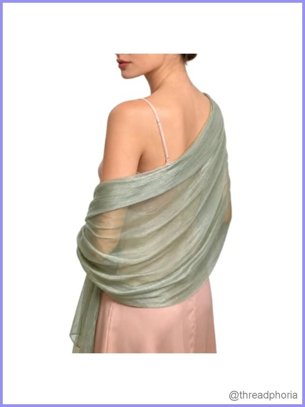 Sparkly Sheer Chiffon Shawl Wrap for Evening Dress Wedding Party
